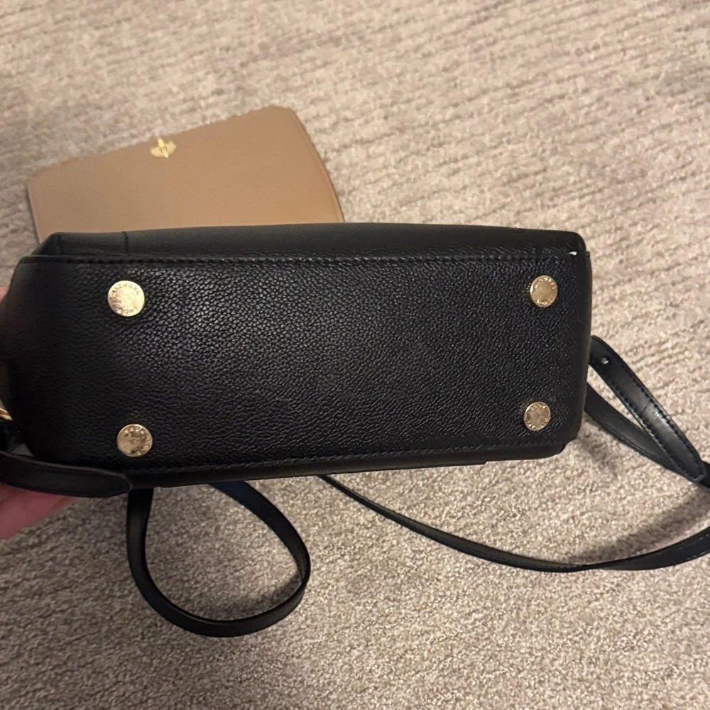 Michael Kors Black Backpack with Gold Accents - Picture 4 of 5